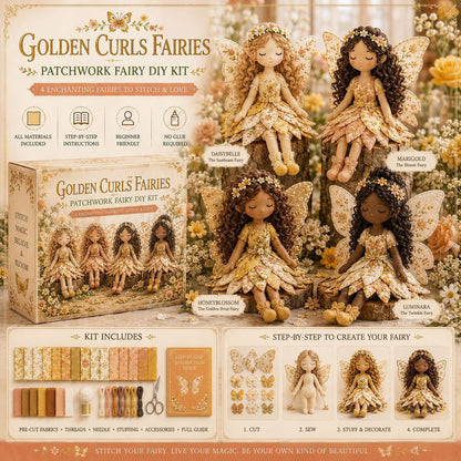 ✨ Christmas Magic Patchwork Fairy DIY Kit