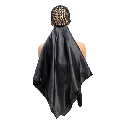 2-in-1 Hair Net & Satin Scarf Bonnet – Multi-Way Styling