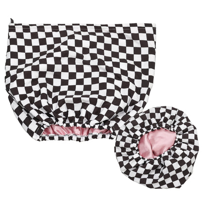 Satin Lined Flexi Shower Cap For Long & Short Hair