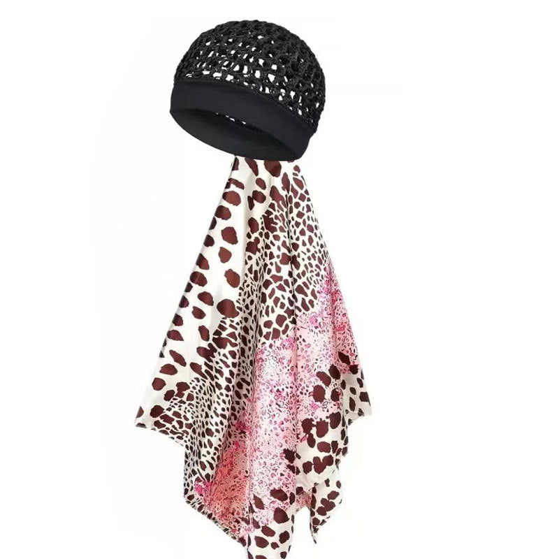2-in-1 Hair Net & Satin Scarf Bonnet – Multi-Way Styling
