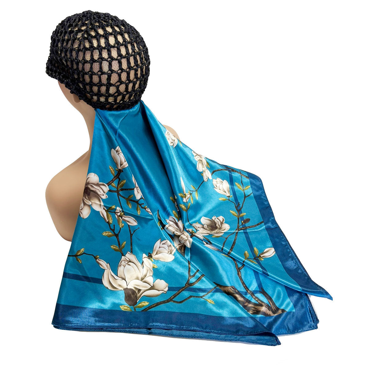 2-in-1 Hair Net & Satin Scarf Bonnet – Multi-Way Styling