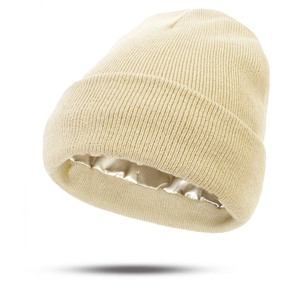 Winter Hair Care Satin Lined Beanie,Reduce Frizz,Anti-Static,Maintain Hairstyle, Keep Hair Smooth