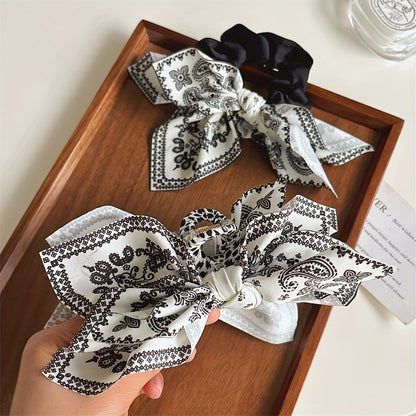 🎀Vintage Paisley Bow Hair Claw Clip