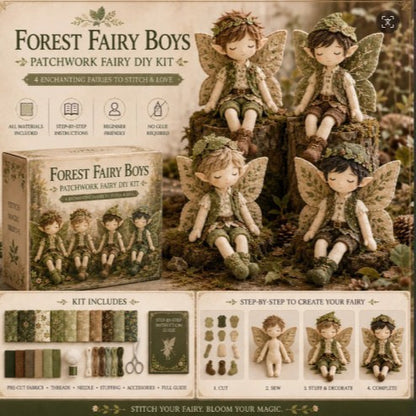✨ Christmas Magic Patchwork Fairy DIY Kit