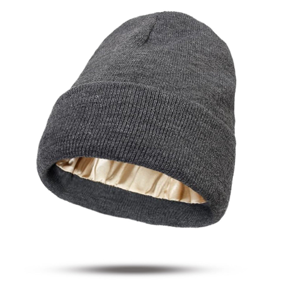 Winter Hair Care Satin Lined Beanie,Reduce Frizz,Anti-Static,Maintain Hairstyle, Keep Hair Smooth