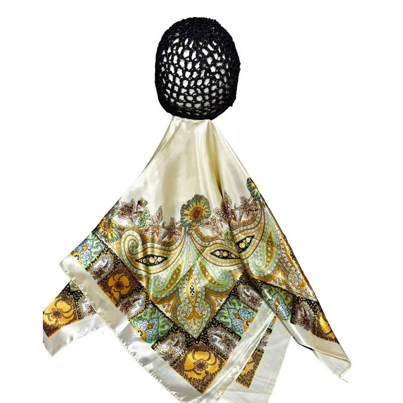 2-in-1 Hair Net & Satin Scarf Bonnet – Multi-Way Styling
