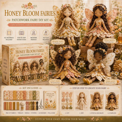 ✨ Christmas Magic Patchwork Fairy DIY Kit