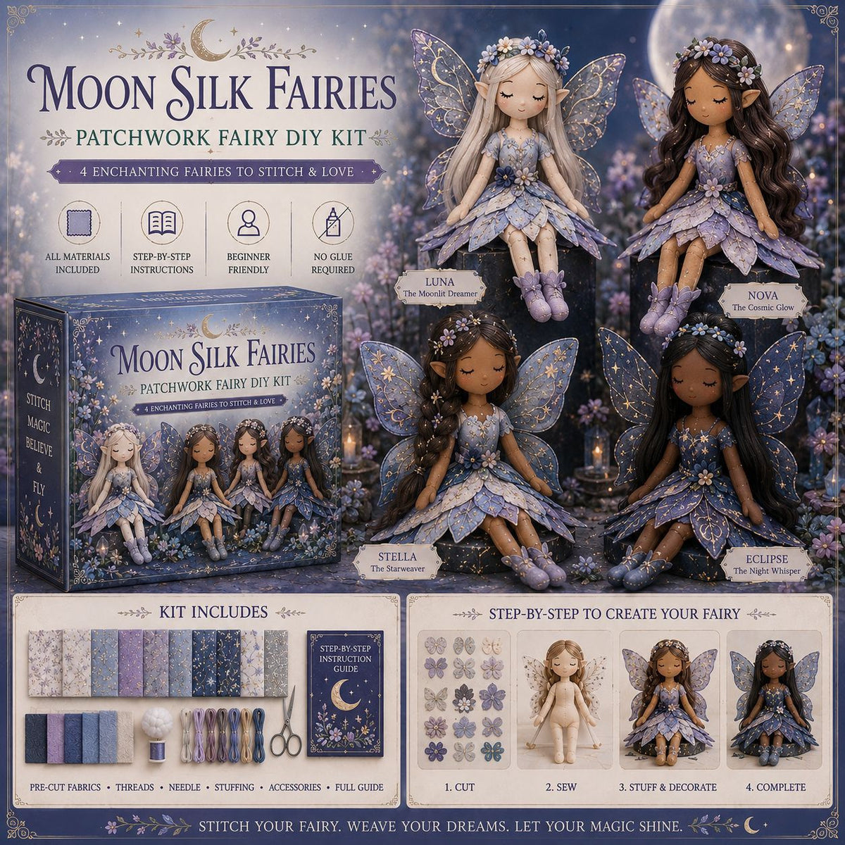 ✨ Christmas Magic Patchwork Fairy DIY Kit