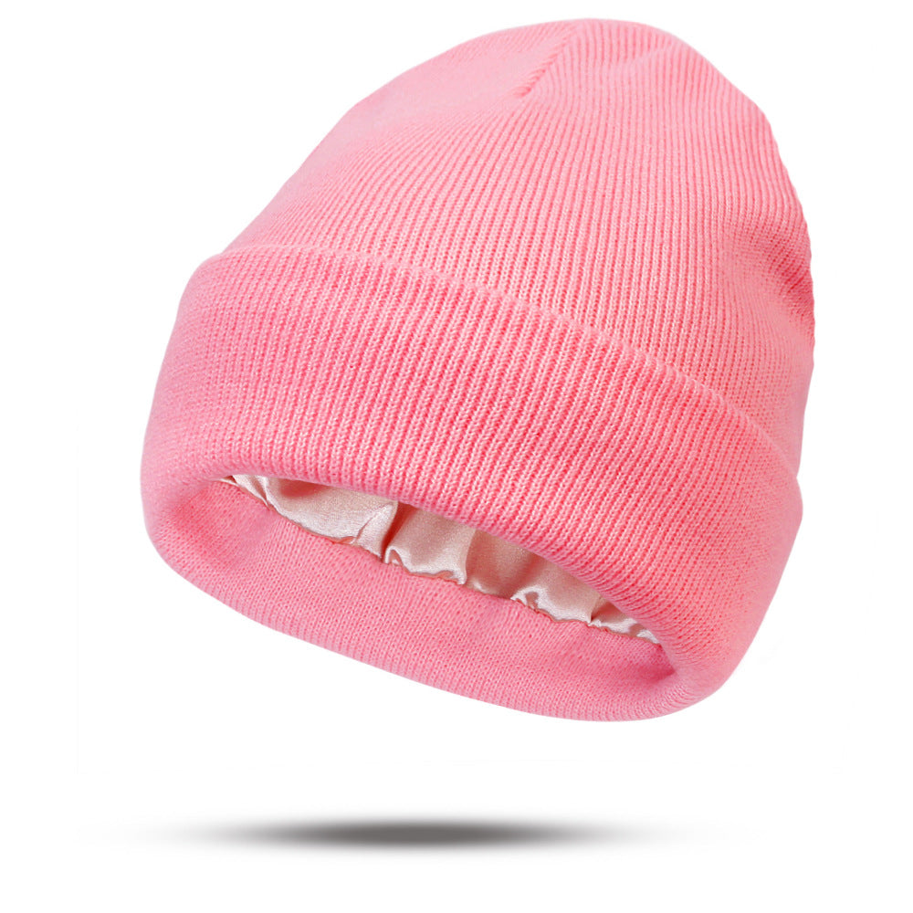 Winter Hair Care Satin Lined Beanie,Reduce Frizz,Anti-Static,Maintain Hairstyle, Keep Hair Smooth