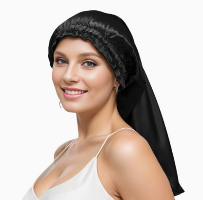 New Style Ruffled Lace Long Hair Bonnet — Women's Home Hair Care Cap
