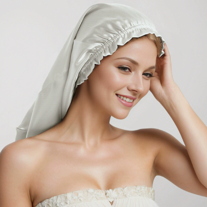 New Style Ruffled Lace Long Hair Bonnet — Women's Home Hair Care Cap