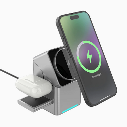 3 in 1 Rotating Cube Wireless Charger