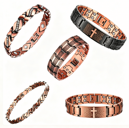 Copper magnetic bracelet--Relieve fatigue and promote blood circulation
