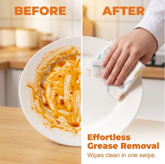 Per Roll Reusable  Cleaning Lazy Rags