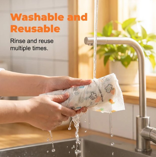 Per Roll Reusable  Cleaning Lazy Rags