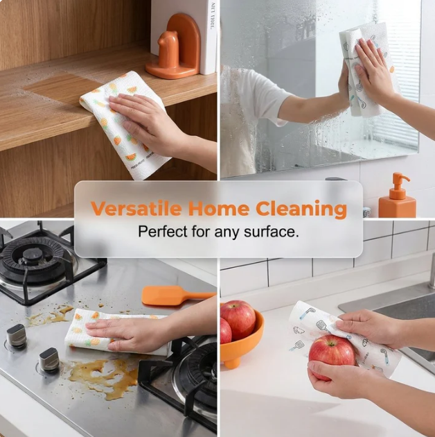 Per Roll Reusable  Cleaning Lazy Rags