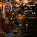 🎃Solar Black Cat & Pumpkin Moon Stake Light