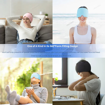 Migraine Relief Ice Head Wrap Hot Cold Therapy Headache Cap
