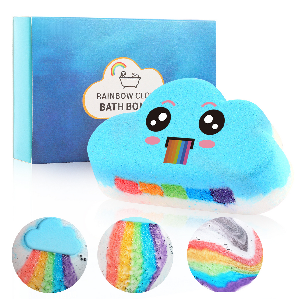🌈 Rainbow Cloud Bath Bombs – Turn Every Bath into a Magical Rainbow Spa