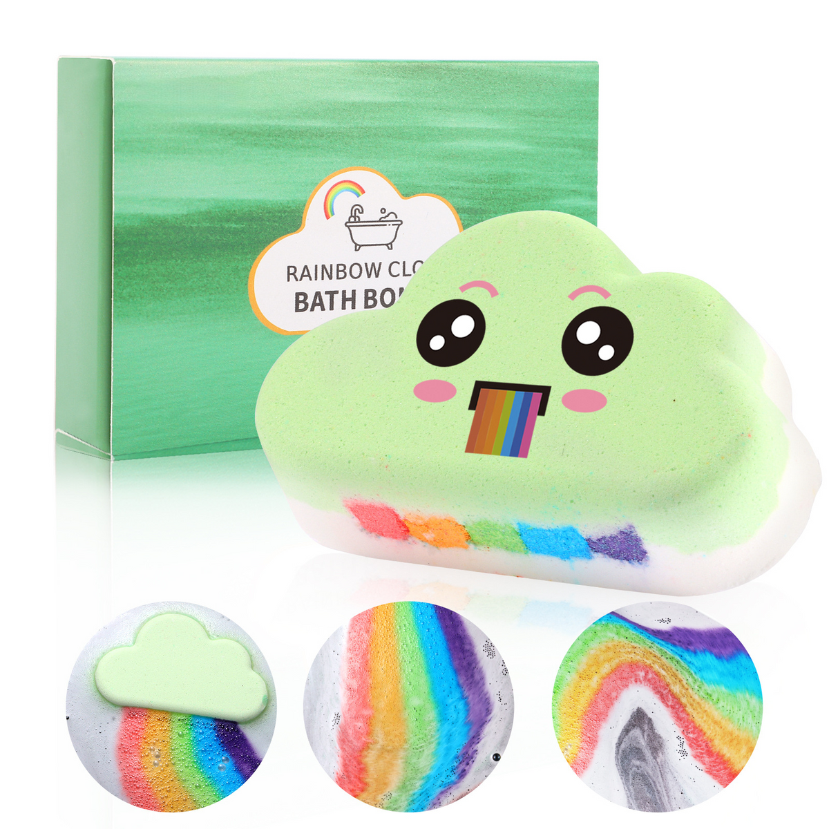 🌈 Rainbow Cloud Bath Bombs – Turn Every Bath into a Magical Rainbow Spa