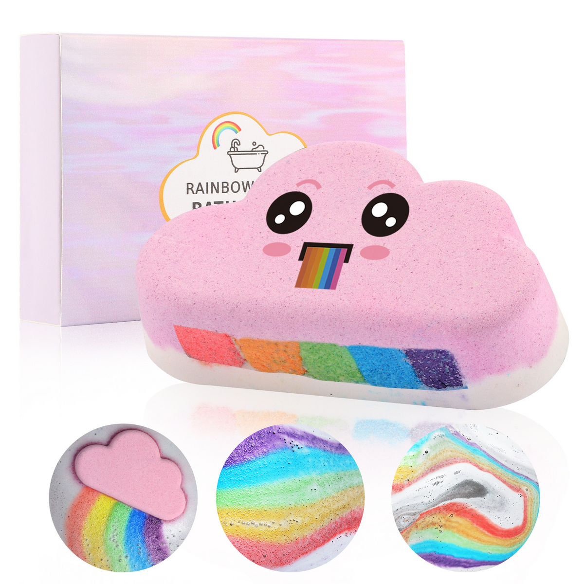 🌈 Rainbow Cloud Bath Bombs – Turn Every Bath into a Magical Rainbow Spa