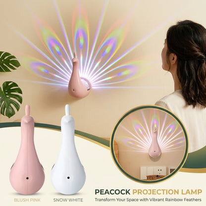 Peacock Projection Lamp Gift for Mom Girlfriend Friend Birthday
