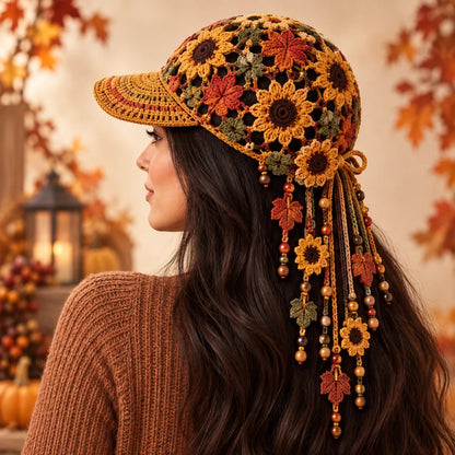 🔥Last Day 49% OFF 🍂 Women’s Handcrafted Crochet Autumn Bloom Cap | 6 Designs