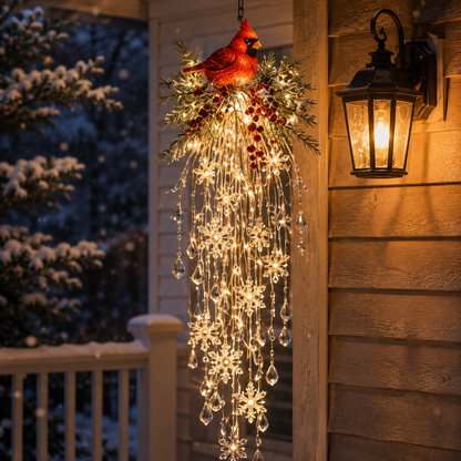 🔥LAST DAY 50% OFF❄️Christmas Hanging Snowflake & Crystal LED Light | Sparkling Porch & Holiday Decor✨