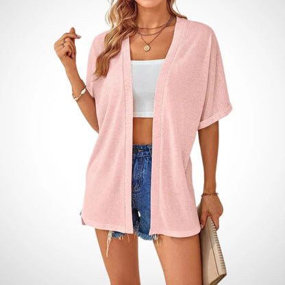 🔥Women's Lightweight Short Sleeve Knit Cardigan, Summer Beach Open Front Cover Up