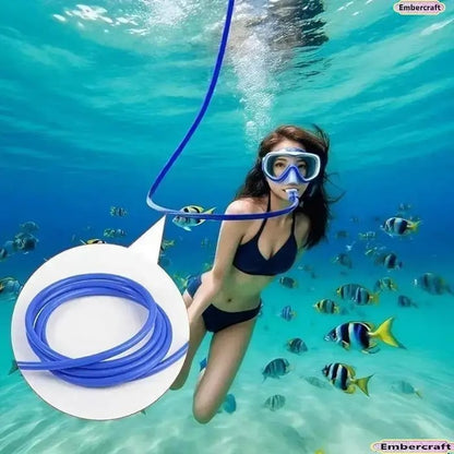 🤿💦 Leak-Proof Silicone Snorkel – Anti-Choke, Easy Breathing for Beginners & Adults! 🌊✨