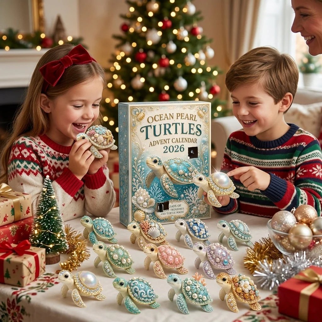 🔥LAST DAY 50% OFF - 🐢 Ocean Pearl Turtles Advent Calendar 2026
