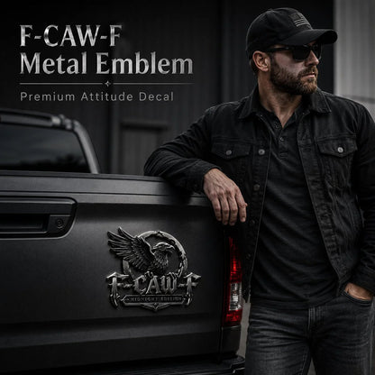 🦅 F-CAW-F "Midnight Edition" Metal Emblem - Premium Attitude Decal