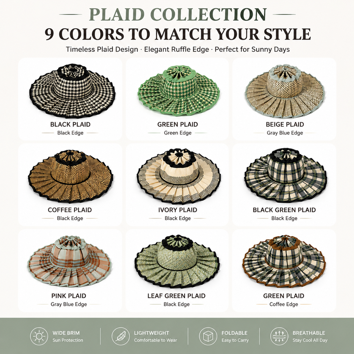 Foldable Wide Brim Sun Hat-Packable • Lightweight • UV Protection • Travel Ready☀️🏖️