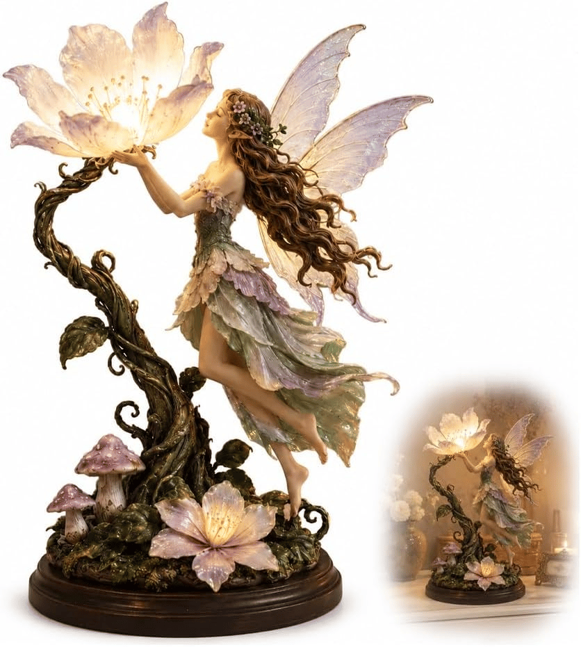 🎁💖Moonflower Fairy Accent Lamp, Light up with Warm White Lights🔥🤩