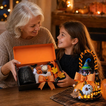 ⏰Last day Promotion 🔥-🎃 DIY Light-Up Halloween Trick-or-Treat Basket Kit for a Fun & Spooky Night ✨