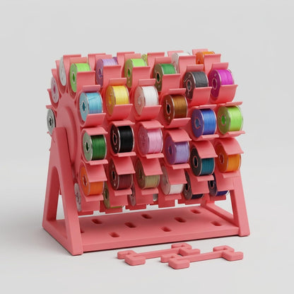 🔥 Last Day 49% OFF - 🧵 360° Rotating Bobbin Organizer – Holds 60 A-Size Bobbins