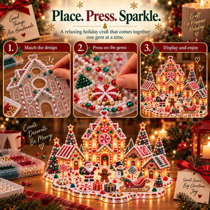 ✨🔥 Magical Christmas Village 3D Gem Art DIY Kit – Create a Sparkling Handmade Holiday Scene! 🎄💎🏡