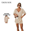 🌞 Women's Casual V-Neck Two-Piece Set for Summer