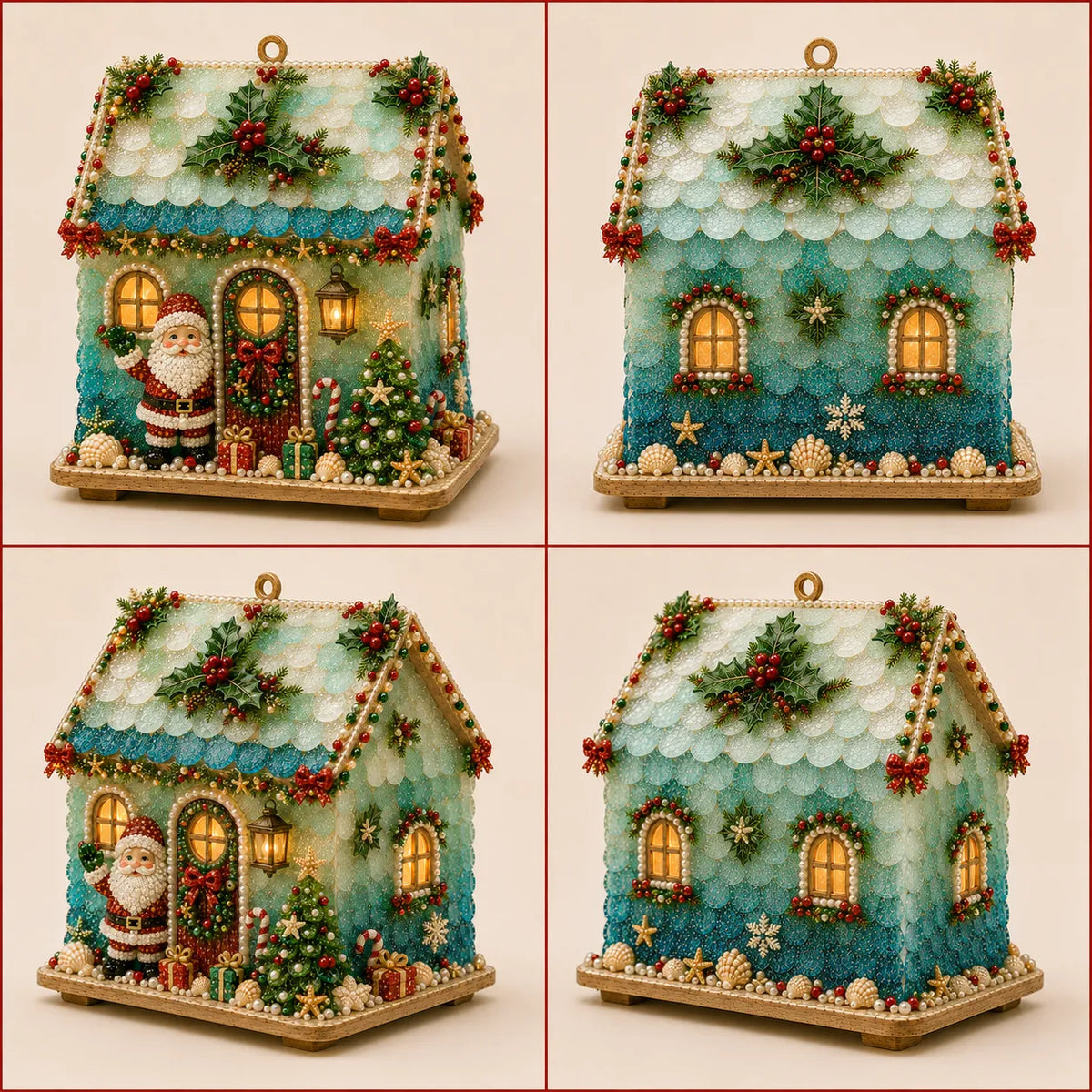🎄✨ DIY Glowing Coastal Christmas Cottage Kit – Easy Crafting & Festive Coastal Charm! 🏡💖