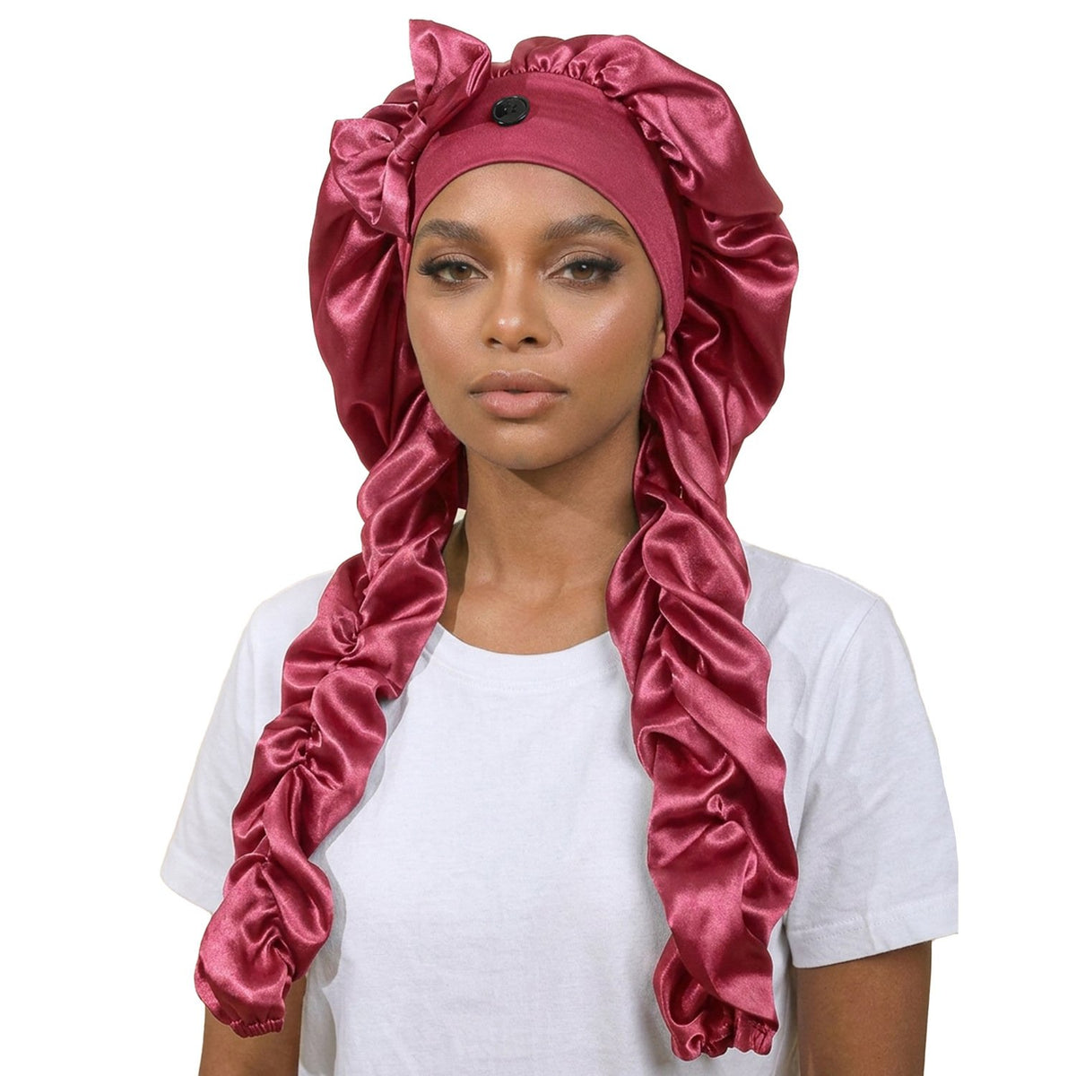 Satin/Silk Bonnet for Long Curly Hair