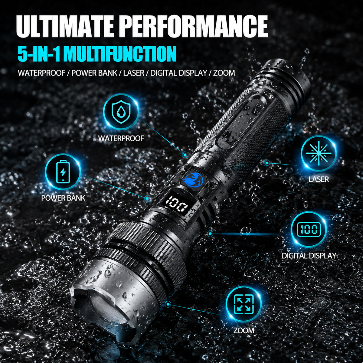 🔥LAST DAY 50% OFF🔦⚡ High-Power Flashlight – Bright Beam, Compact Design & Reliable Illumination Anywhere! 🌙✨