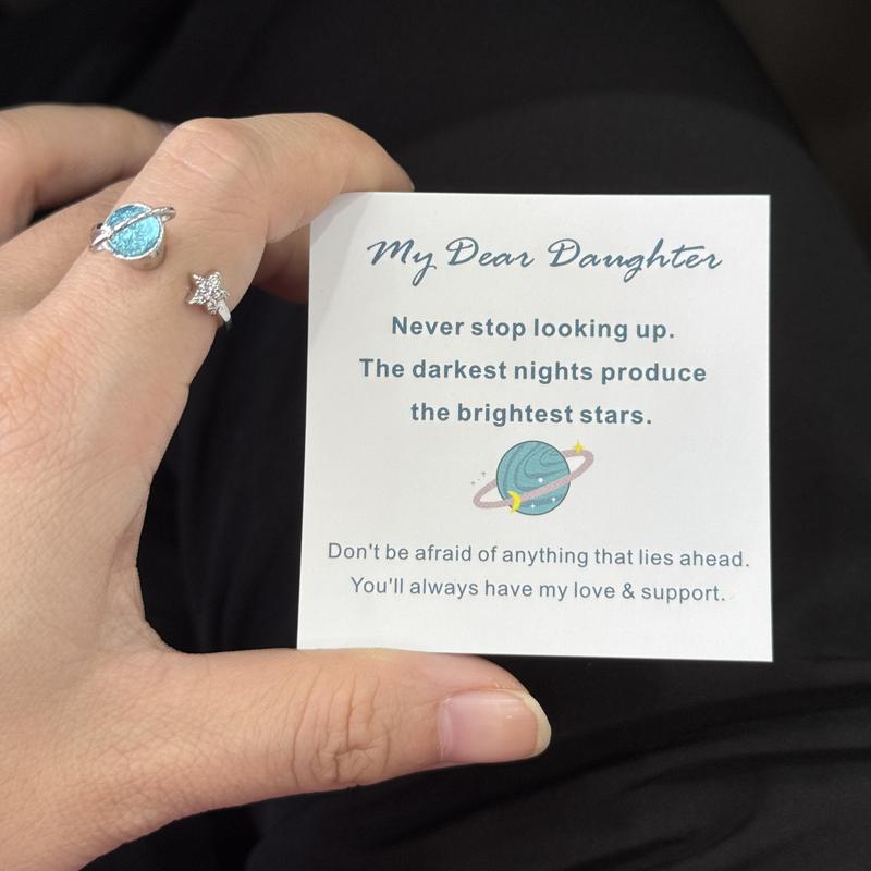 🌙✨ Star & Moon Ring – Meaningful Mother Daughter Gift💖🎁✨