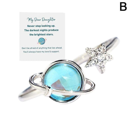 🌙✨ Star & Moon Ring – Meaningful Mother Daughter Gift💖🎁✨