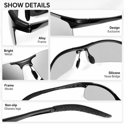 Summervibes Unisex Fashion Polarized Sunglasses, UV400 Anti Blue Light Sun Glasses for Photography Hiking Beach Outdoor