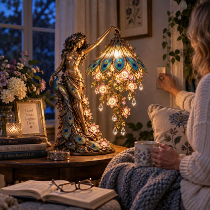 ✨Last Day 49% OFF✨🦚 Peacock Goddess Table Lamp