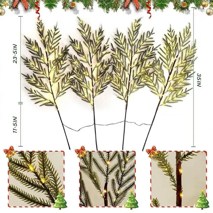 🎄 35" Christmas Lighted Norfolk Pine Branches