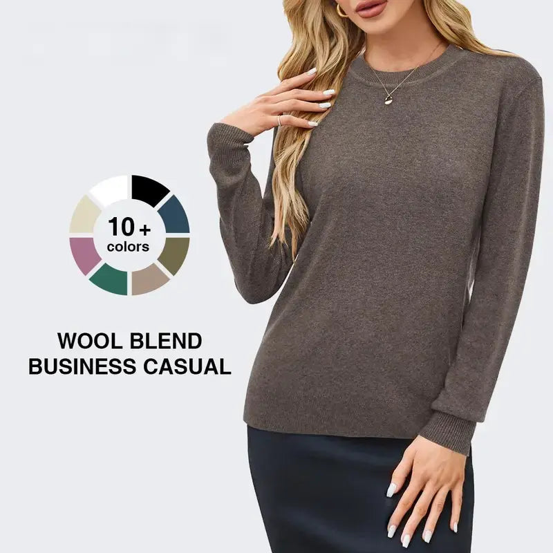 2026 Women Spring Fashion Wool Blend Sweater