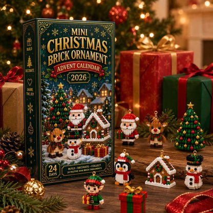 ⏳ Last day to save 50% – 🎄 Mini-Brick Christmas Ornament Advent Calendar | 24 unique festive buildable designs 🧱