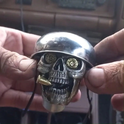💀Skull Soldier Grip - Handcrafted Gear Knob