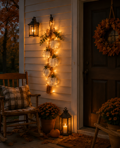 🎃✨ Rustic Pumpkin Door Hanging for Cozy Fall Decor 🍂